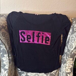 Juicy Couture Black 3/4 Sleeve Top